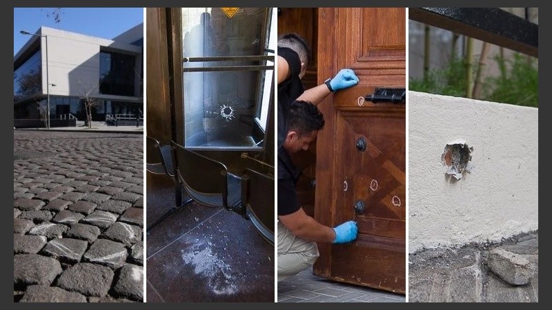 Impactos de bala en tribunales, el Concejo e inmediaciones del MPA.