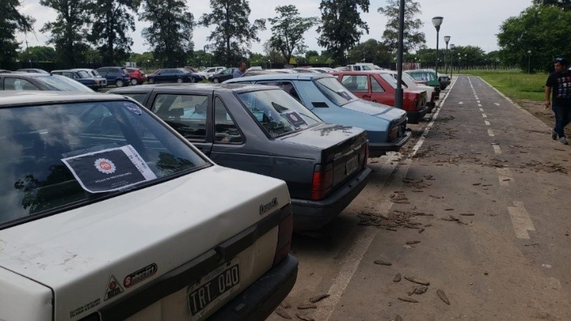 Once detenidos y secuestraron 17 autos, partes, dinero y armas.