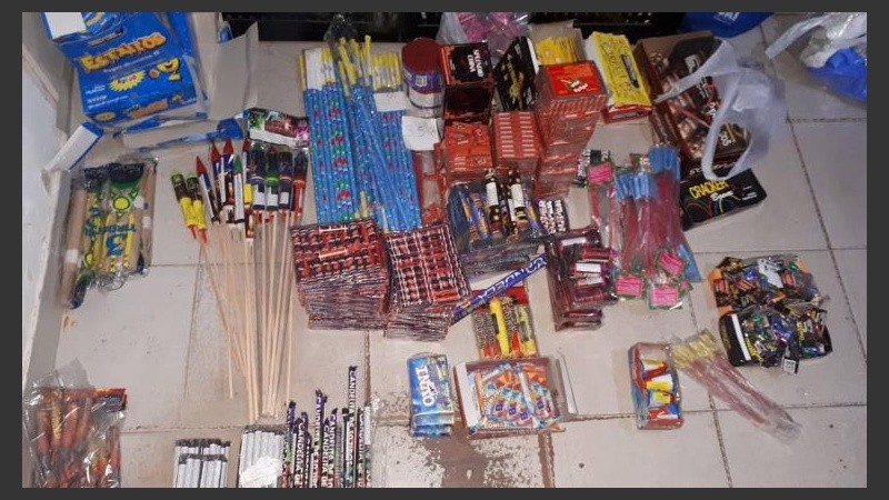 El material que fue secuestrado. 