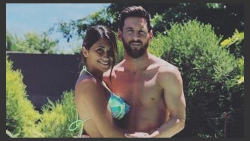 Los Messi disfrutan del calor rosarino.