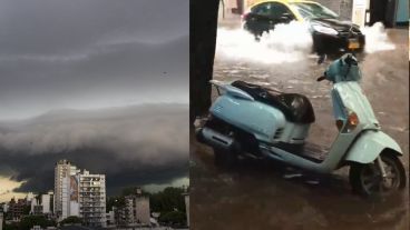 Las nubes amenazantes y el agua que provocó inundaciones.