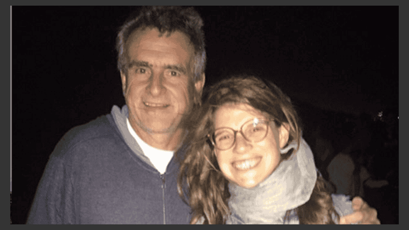 Agustín Rossi junto a su hija Delfina.