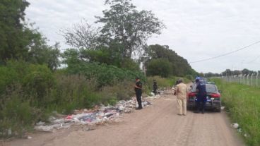 La zona donde encontraron el cuerpo quemado.