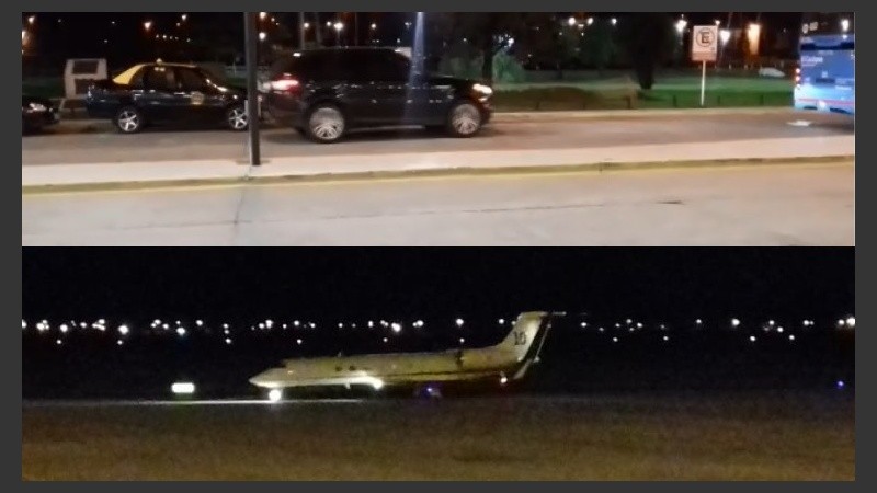 Messi llegó en su camioneta y tomó su avión privado.