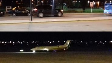Messi llegó en su camioneta y tomó su avión privado.