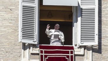 El Papa durante el Ángelus este domingo.