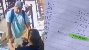 El ladrón quedó filmado y la cantidad de dinero robado, registrada.