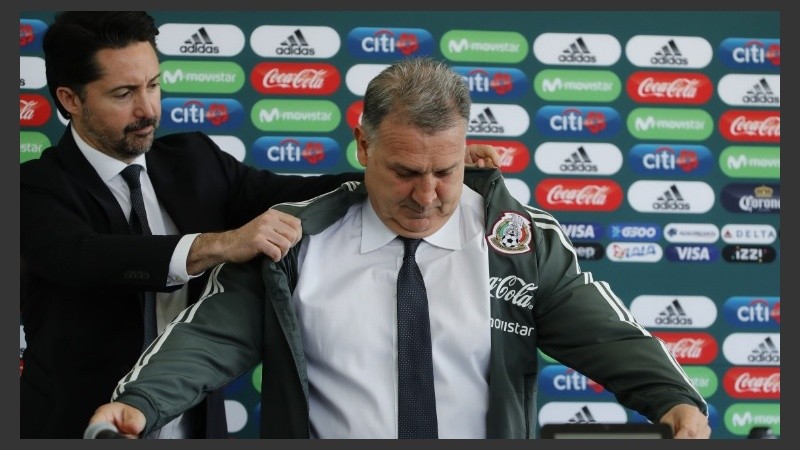 El rosarino ya luce la pilcha del seleccionado norteamericano.