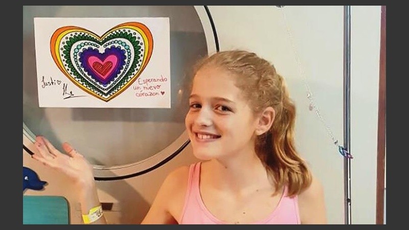 Justina murió mientras esperaba la donación de un corazón. 