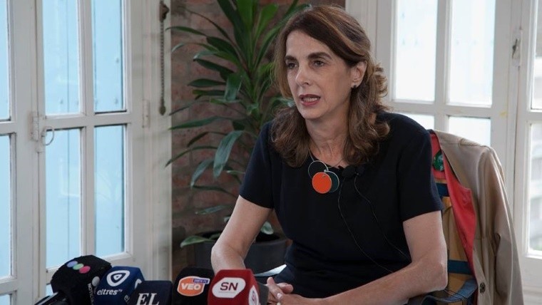 María Eugenia Bielsa en la conferencia de su importante anuncio