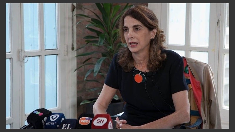 María Eugenia Bielsa en la conferencia de su importante anuncio