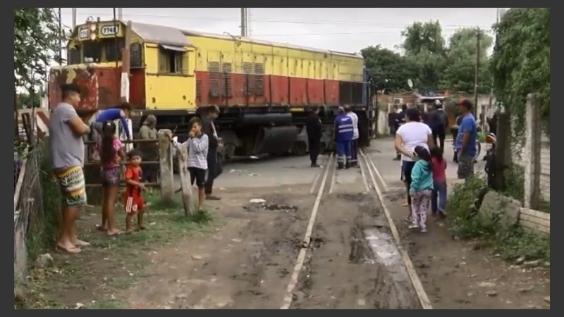 El tren descarriló en zona oeste.