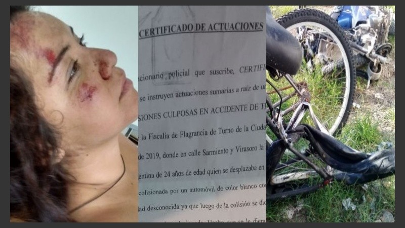 Marianela fue atropellada el 1º de enero en Sarmiento al 3000.