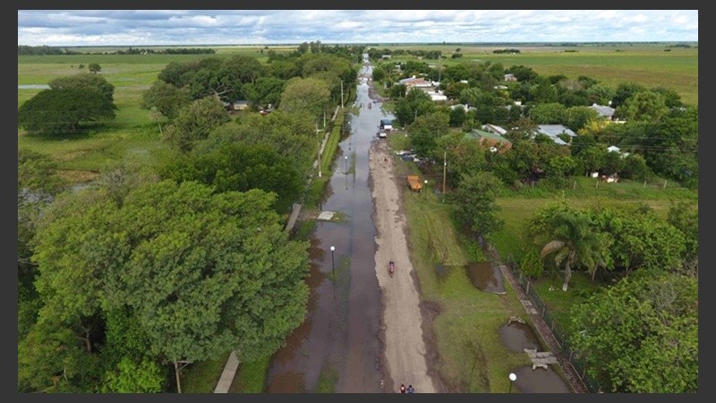 Varias zonas de la provincia continuaban anegadas.