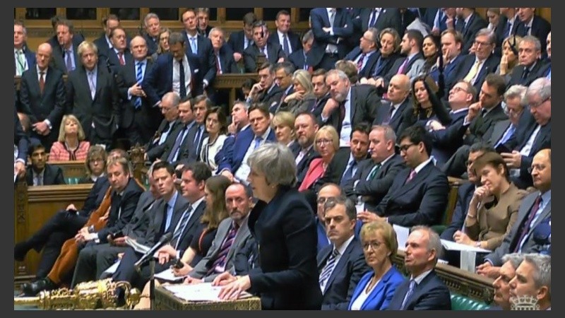 La primera ministra británica Theresa May expuso ante la Cámara de los Comunes. 