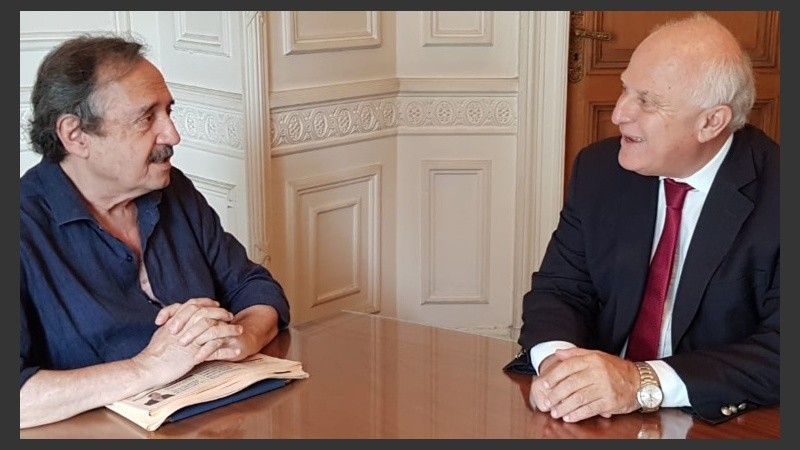 Lifschitz con Alfonsín este martes en Buenos Aires.