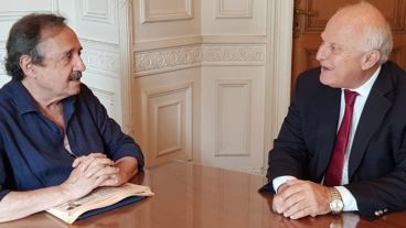 Lifschitz con Alfonsín este martes en Buenos Aires.