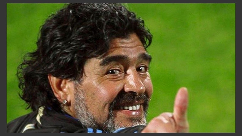 Maradona compartió un momento en familia. 
