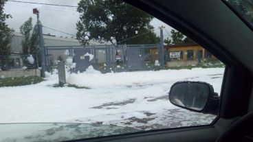 Así estaba la ruta 21 el domingo.