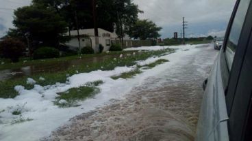Así estaba la ruta 21 el domingo.