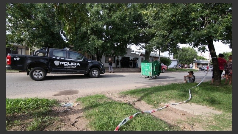 Despliegue policial en la zona del hecho.