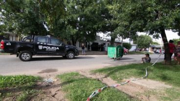 Despliegue policial en la zona del hecho.