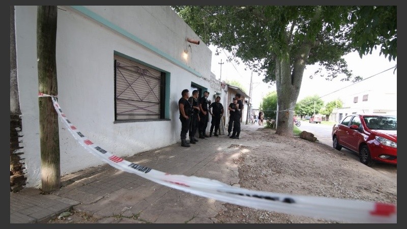 Despliegue policial en la zona del hecho.