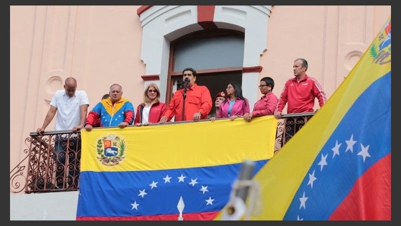 Maduro dio un discurso en el palacio presidencial de Miraflores.