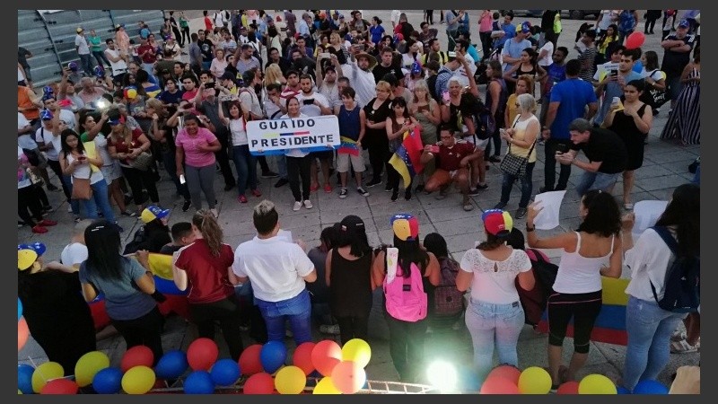 Los venezolanos que este miércoles fueron al Monumento.