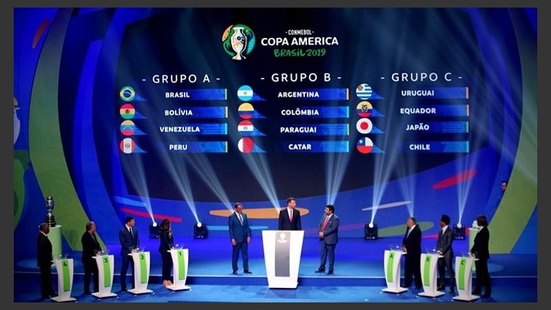 Así quedaron los grupos de la Copa América Brasil 2019.
