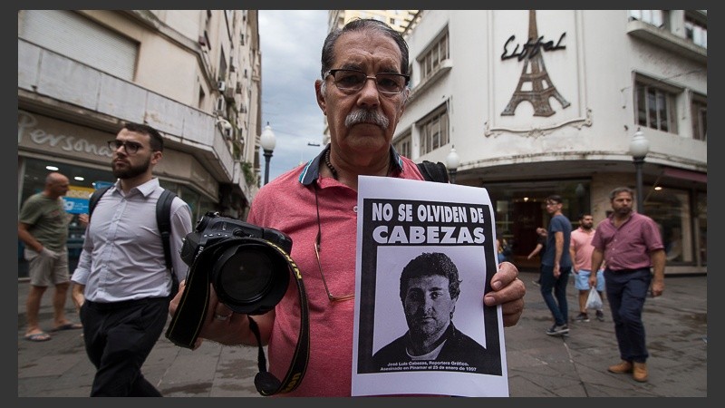 José Granata, uno de los reporteros gráficos que participó del acto este viernes.