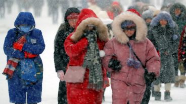 La temperatura en Moscú es de alrededor de los 10 grados bajo cero.