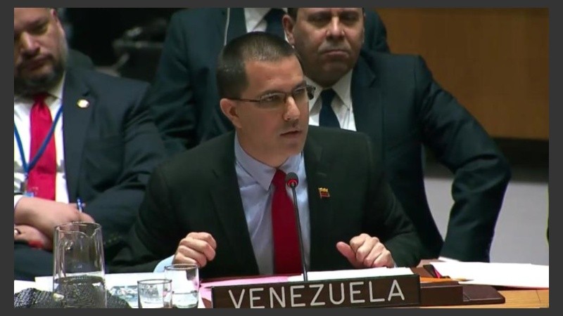 “¿Europa dándonos ocho días de qué?”, preguntó el canciller venezolano, Jorge Arreaza, ante el Consejo de Seguridad de la ONU.