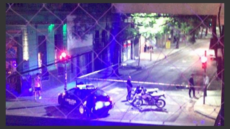 Imagen del choque tomada desde una balcón de la zona. 