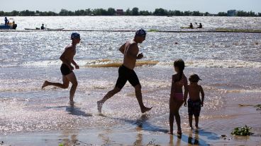 Una mañana de sábado a pleno sol y agradable temperatura.