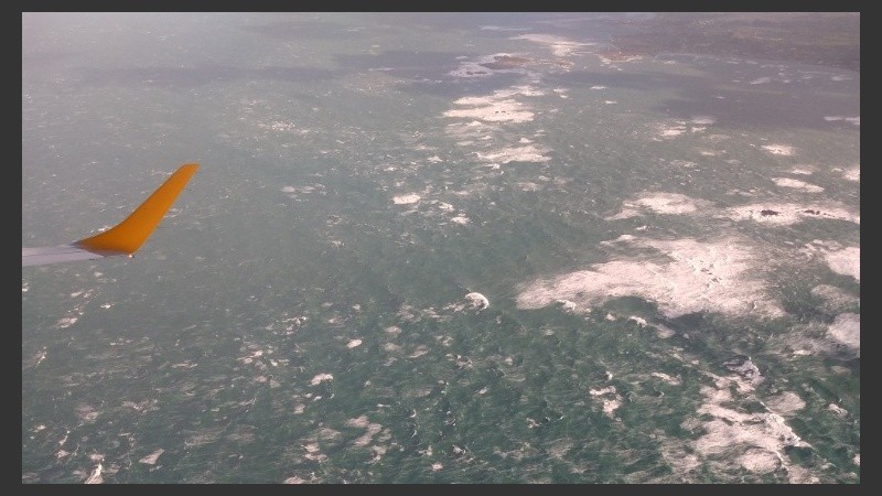 Una imagen aérea desde el operativo de búsqueda.