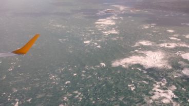 Una imagen aérea desde el operativo de búsqueda.