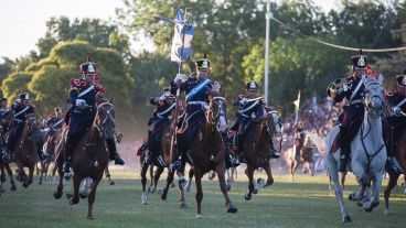 Hubo recreación del combate de las fuerzas lideradas por San Martín.