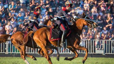 Hubo recreación del combate de las fuerzas lideradas por San Martín.