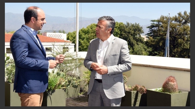 El intendente de Santa Fe se encontró con el gobernador mendocino.