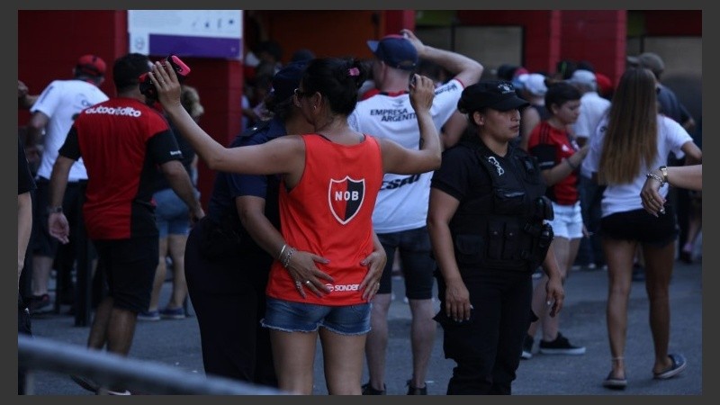 Una postal de los controles al ingreso.