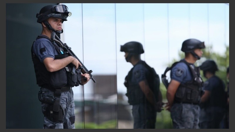 La audiencia de este lunes en el Centro de Justicia Penal.
