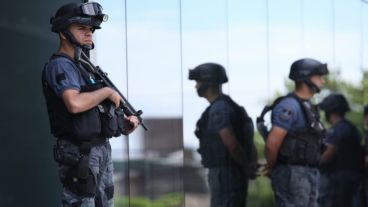 La audiencia de este lunes en el Centro de Justicia Penal.