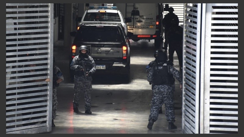La audiencia desarrollada este lunes bajo un fuerte operativo de seguridad.