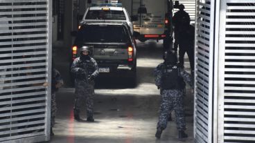 La audiencia desarrollada este lunes bajo un fuerte operativo de seguridad.