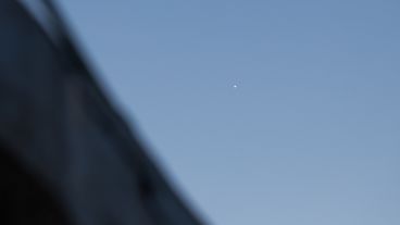 El círculo que se observó en el cielo rosarino.