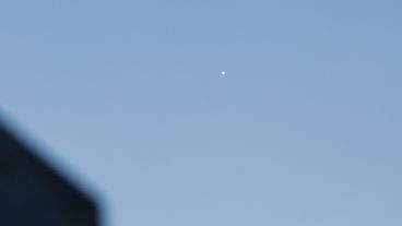 El círculo que se observó en el cielo rosarino.