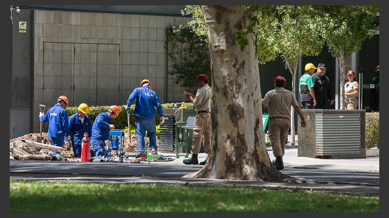 Los operarios de Litoral Gas trabajaban en la zona del escape.