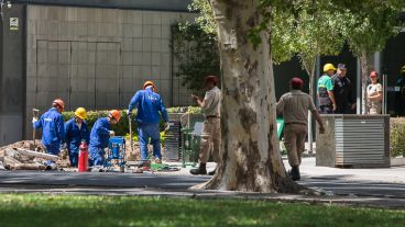 Los operarios de Litoral Gas trabajaban en la zona del escape.