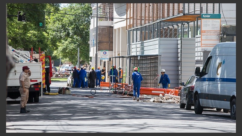Los operarios de Litoral Gas trabajaban en la zona del escape.